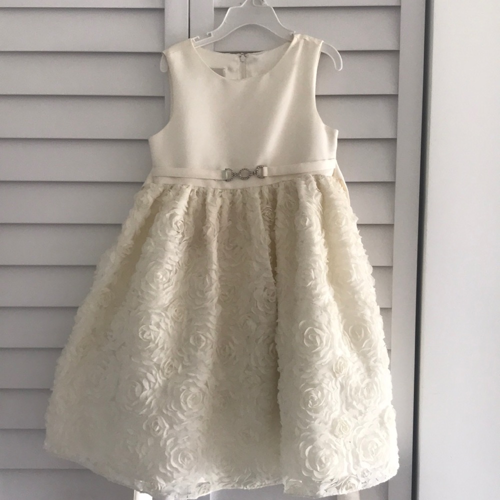 Beautiful ivory flower girl dress
